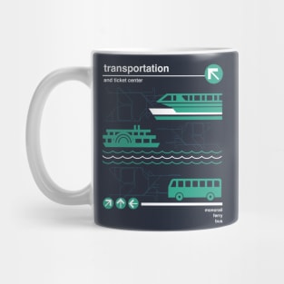 Transportation and Ticket Center Shirt Design Mug